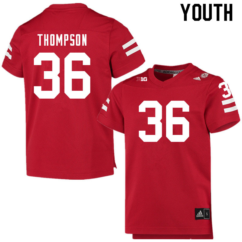 Youth #36 Taveon Thompson Nebraska Cornhuskers College Football Jerseys Sale-Scarlet - Click Image to Close